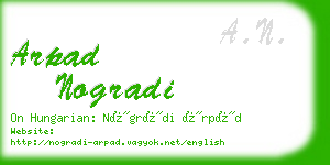 arpad nogradi business card